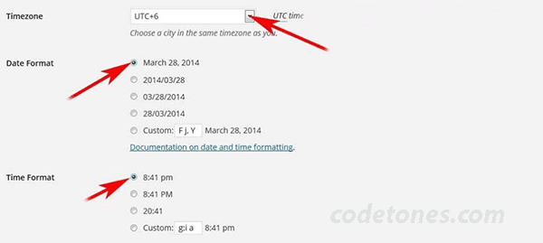 WordPress Timezone