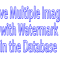How to save multiple images with watermark into a database with php (Laravel)?