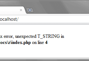 Parse Error in Web Development